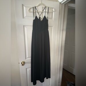 Monteau Black Lace Maxi Dress